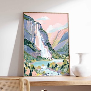 Norway Poster, Fjord Travel Print, Northern Lights Art, Oslo Bergen Decor, Scandinavian Landscape, Nordic Home Gift