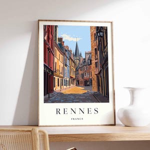Rennes Poster, Rennes Travel Print, French Travel Poster, French Gift, European City Print, Rennes Art, Rennes Gift, France Travel Poster
