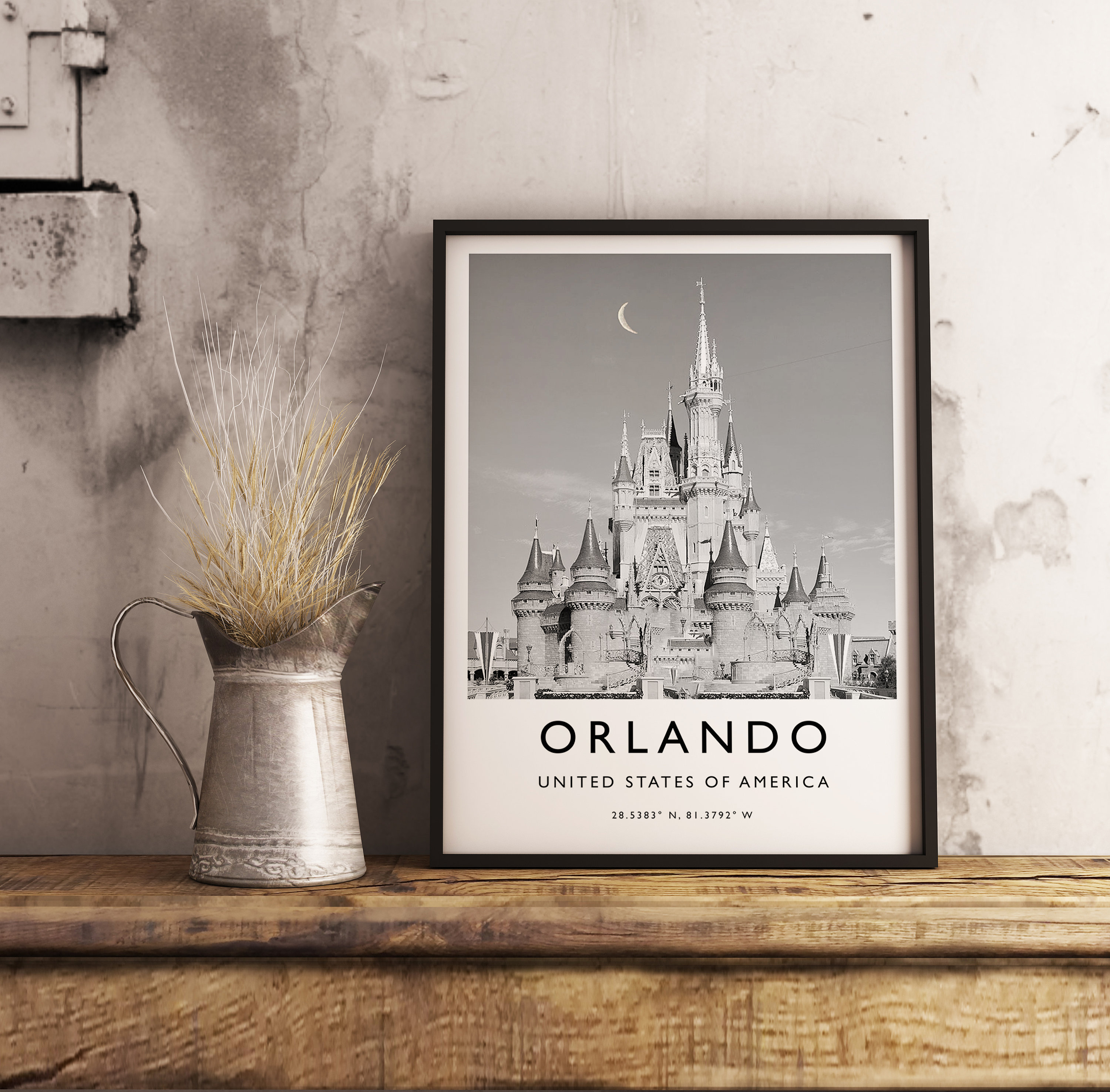Orlando Travel Poster Florida Travel Poster United States Etsy