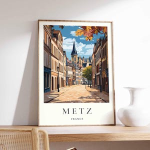 Metz Poster, France Travel Print, Lorraine Wall Art, French City Decor, Metz Cathedral Poster, France Travel Gift, Europe Travel Art