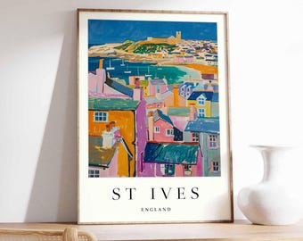 St. Ives Cornwall Poster: Coastal Beach Wall Art