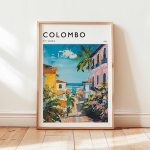 Colombo Poster, Sri Lanka Travel Print, South Asia Wall Art, Galle Face Green Decor, Capital City Gift, Colombo Print, Sri Lanka Travel Art