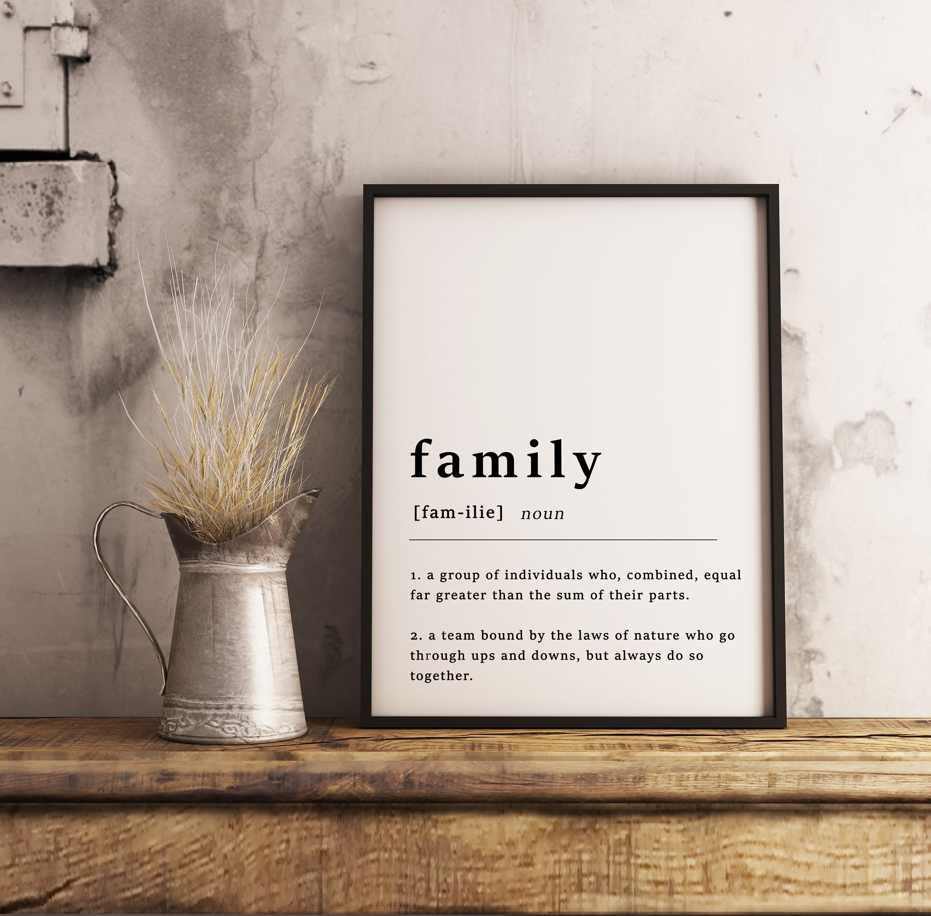 Definition of Family Quote Poster Print Family Print Home - Etsy UK