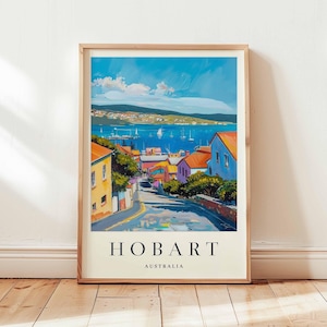 Hobart Poster, Australien Reise Druck, Tasmanien Druck, Australien Wand Kunst, Berg Dekor, Hobart Reise Geschenk, Australien Reise Kunst