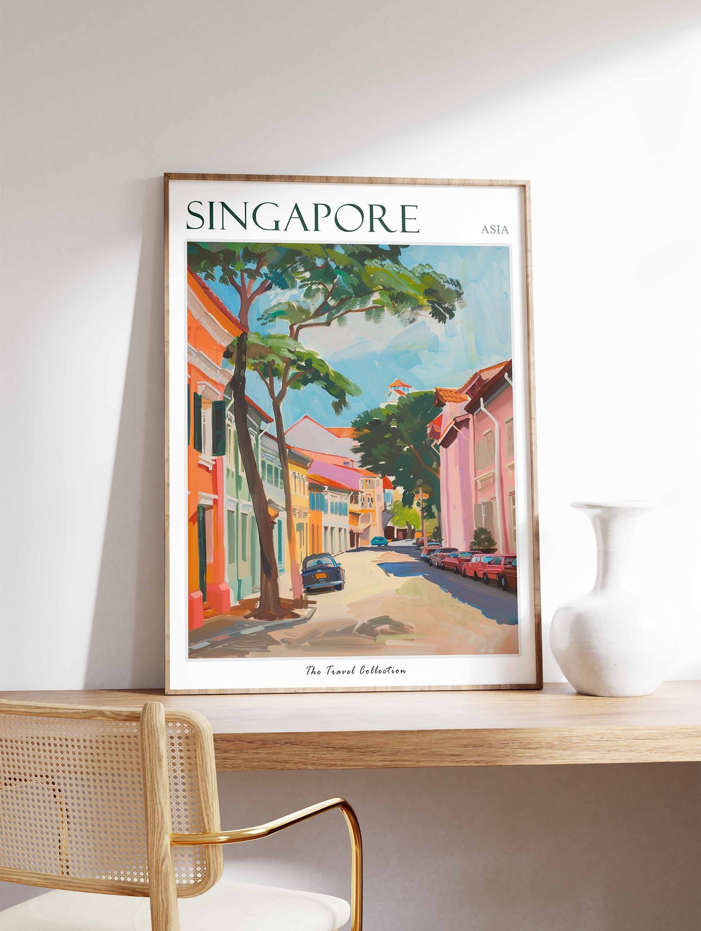 Singapore Poster, Singapore Travel Print, Tropical Decor, City Wall Art, Singaporean Decor, Asia Travel Print, Singapore Gift