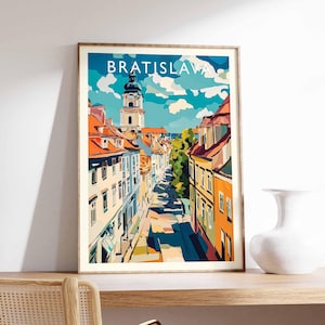 Bratislava Poster, Slovakia Print, Bratislava Wall Art, Bratislava Decor, Bratislava City Poster, Bratislava Art Print, Bratislava Artwork