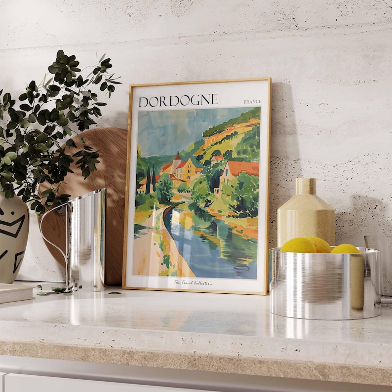 Dordogne France Travel Poster Vintage European Wall Art Etsy dordogne-france-travel-poster-vintage-european-wall-art-etsy
