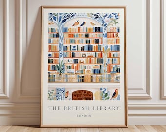 Reisposter British Library: Londense bezienswaardigheid muurkunst