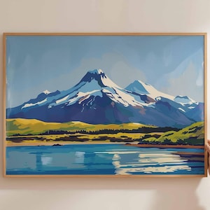 Chile Poster, South America Travel Print, Chilean Travel Wall Art, Andes Mountains Wall Art, Patagonia Art Print, Chile Landscape Poster