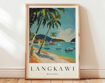 Langkawi Malaysia Travel Poster: Tropical Island Wall Art - Etsy