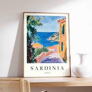 Sardinia Poster, Italy Poster, Sardinia Wall Art, Italian Print, Sardinia Print, Sardinia Decor, Italy Wall Art, Mediterranean Print