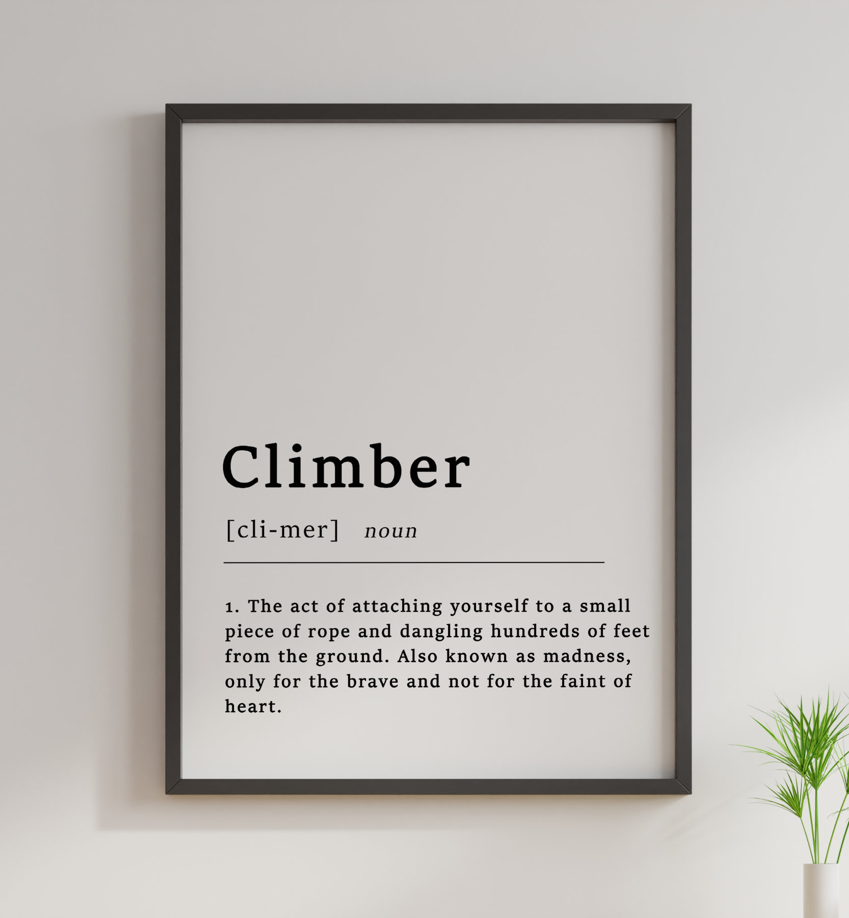Definition of Climbing Quote Poster Climbing Climber Etsy