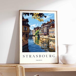 Strasbourg Poster, France Travel Print, French Decor, Europe Travel Poster, European Wall Art, Strasbourg Gift, Strasbourg Travel Poster
