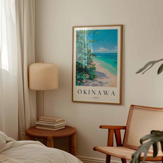 Okinawa Japan Travel Poster: Tropical Ryukyu Islands Wall Art - Etsy