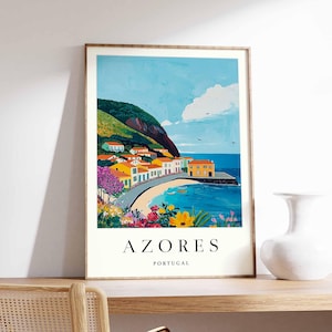 Azores Poster, Azores Wall Art, Azores Print, Portugal Poster, Azores Art, Portugal Wall Art, Azores Gift