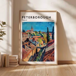 Peterborough Poster, UK Print, Peterborough Wall Art, Peterborough Decor, Peterborough Art Print, City Poster, Peterborough Photography