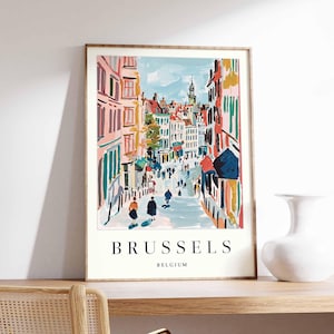 Brussels Poster, Brussels Print, Brussels Wall Art, Brussels Decor, Belgium Poster, Brussels Artwork, Brussels City Poster