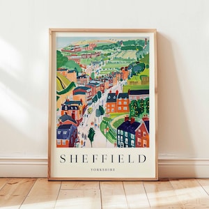 Sheffield Travel Poster: Steel City Yorkshire Art Print