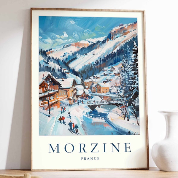 Morzine Poster, Morzine Travel Print, France Wall Art, French Travel Print, Tropical Decor, Landscape Print, Morzine Gift