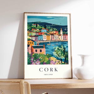 Cork Poster, Ireland Poster, Cork City Print, Cork Ireland Wall Art, Cork Map Poster, Travel Poster Cork, Ireland Prints