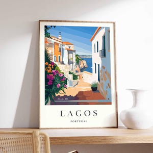 Lagos Poster, Portugal Travel Print, Lagos Coastal Print, Portugese Wall Art, European Wall Art, Lagos Travel Gift
