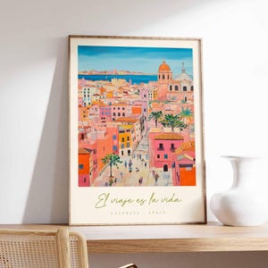 Valencia Poster, Spain Travel Print, Retro Travel Wall Art, Travel Wall Decor, Vintage Travel Gift, Classic Travel Poster