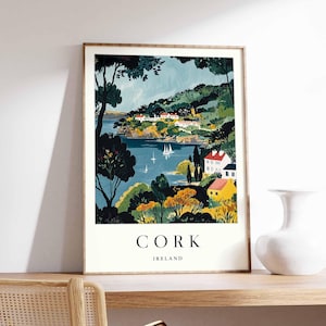 Cork Poster, Ireland Poster, Cork City Print, Cork Ireland Wall Art, Cork Map Poster, Travel Poster Cork, Ireland Prints