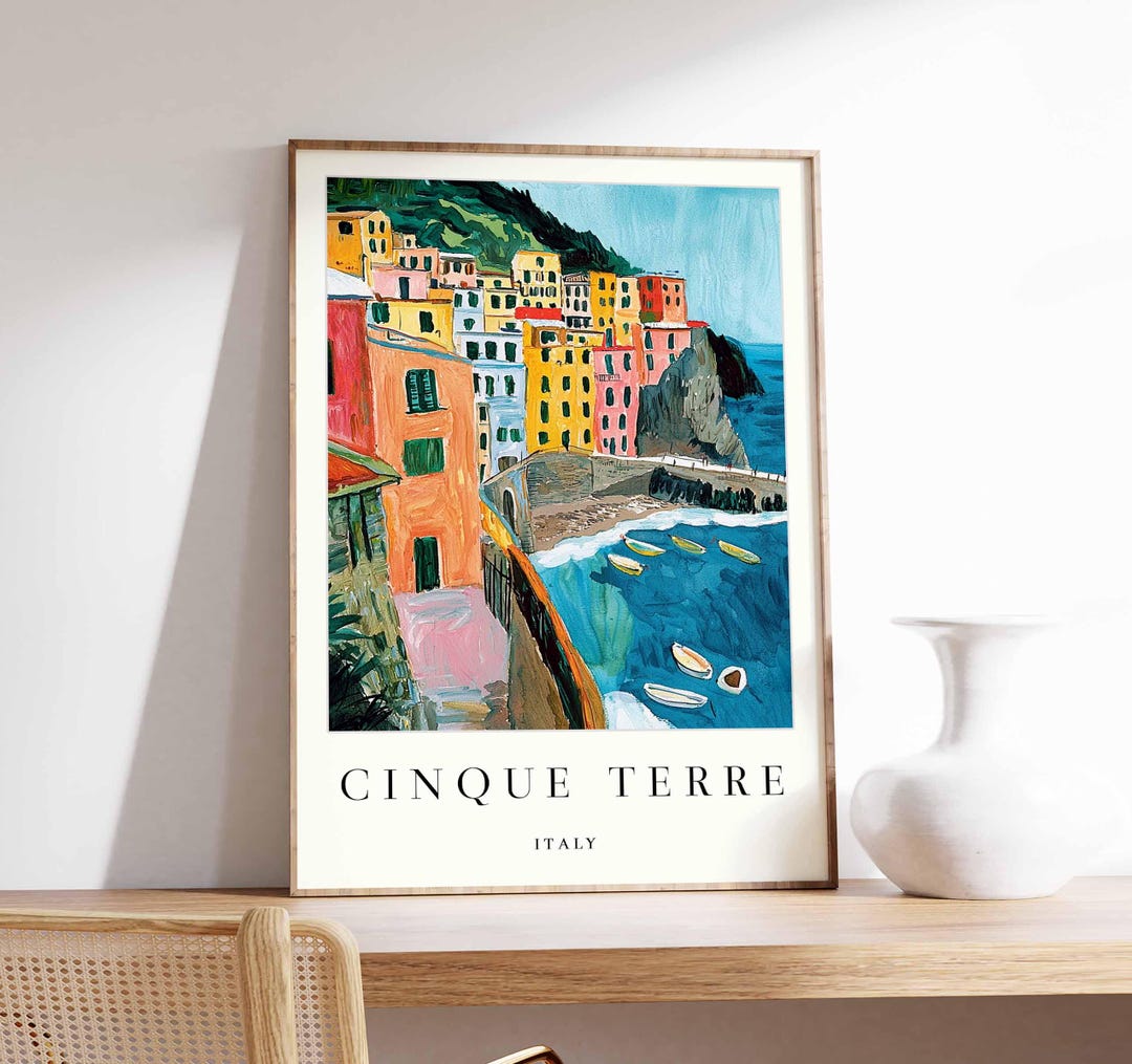 Cinque Terre Poster, Italy Print, Cinque Terre Wall Art, Coastal Print ...