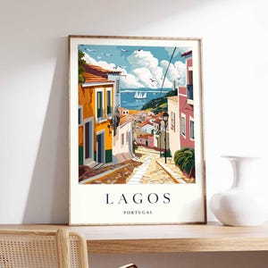 Lagos Poster, Portugal Travel Print, Lagos Coastal Print, Portugese Wall Art, European Wall Art, Lagos Travel Gift