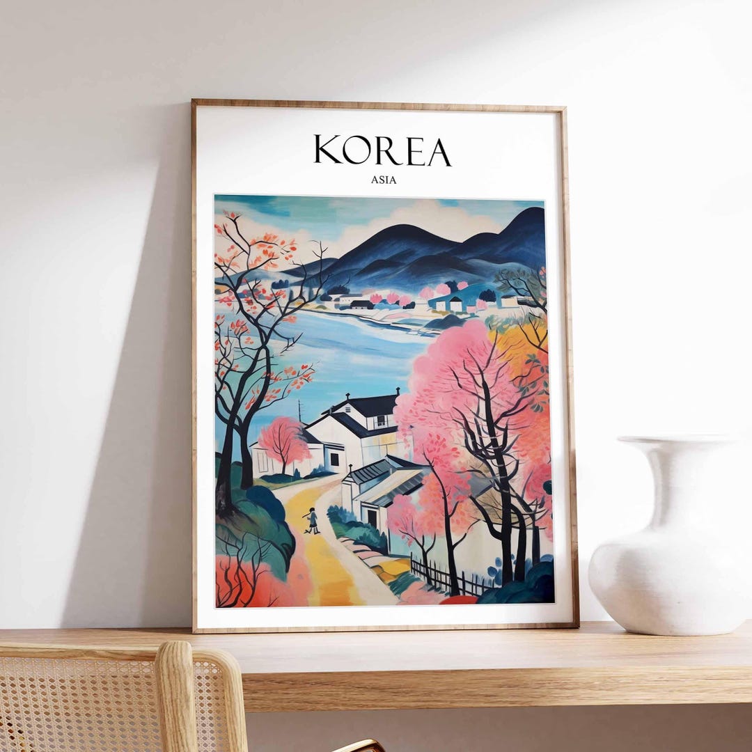 South Korea Poster, Korea Travel Print, Asian Decor, Korean Travel ...
