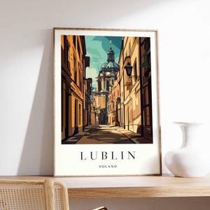 Lublin Poster, Poland Travel Print, Polish City Wall Art, Eastern Poland Decor, Lublin Old Town Poster, Poland Art, Europe Travel Art