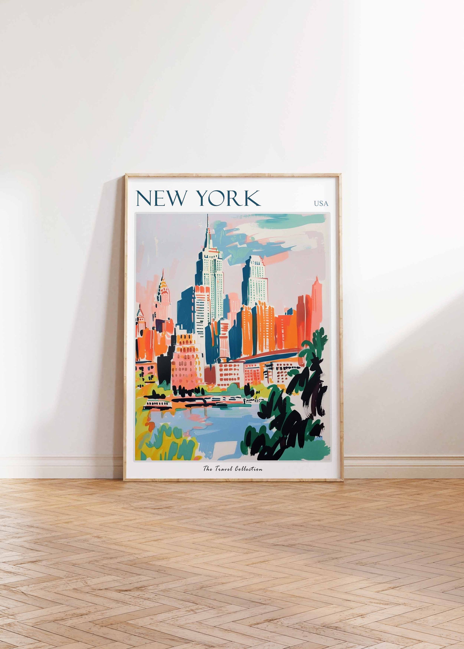 New York City Travel Poster: Vintage Style City Wall Art - Etsy