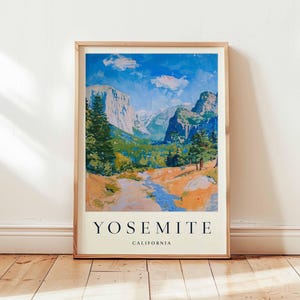 Yosemite National Park Poster: California Travel Art Print