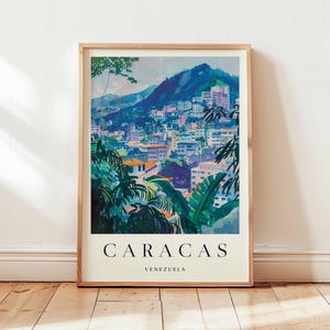 Caracas Poster, Venezuela Travel Print, South America Wall Art, Cityscape Decor, Caracas Travel Decor, Venezuela Travel Art