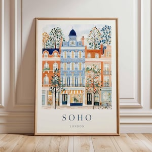 Poster de voyage Soho London : oeuvres d&#39;art vibrantes du West End