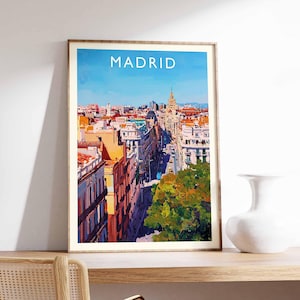 Madrid Poster, Madrid Spain Print, City Wall Art, Madrid Decor, Madrid Skyline Poster, Spain Print, Madrid Art Print, Madrid Travel Poster