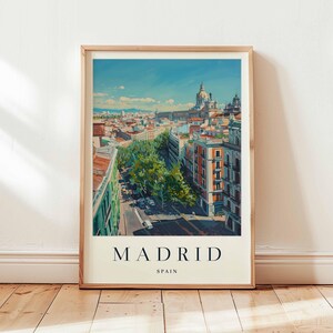 Madrid Poster, Spain Travel Print, European City Wall Art, Royal Palace Decor, Madrid Travel Gift, Spain Capital Print, Spain Travel Art