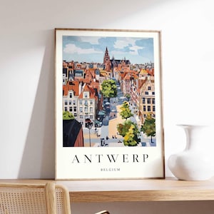 Antwerp Poster, Belgium Poster, Antwerp Wall Art, Antwerp Print, Belgian Poster, Belgium Wall Art, Travel Poster
