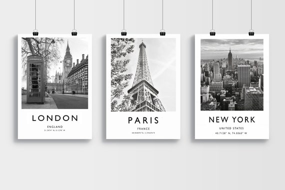 London Paris New York Poster