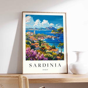 Sardinia Poster, Italy Poster, Sardinia Wall Art, Italian Print, Sardinia Print, Sardinia Decor, Italy Wall Art, Mediterranean Print