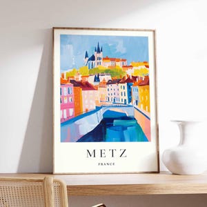 Metz Poster, France Travel Print, Lorraine Wall Art, French City Decor, Metz Cathedral Poster, France Travel Gift, Europe Travel Art