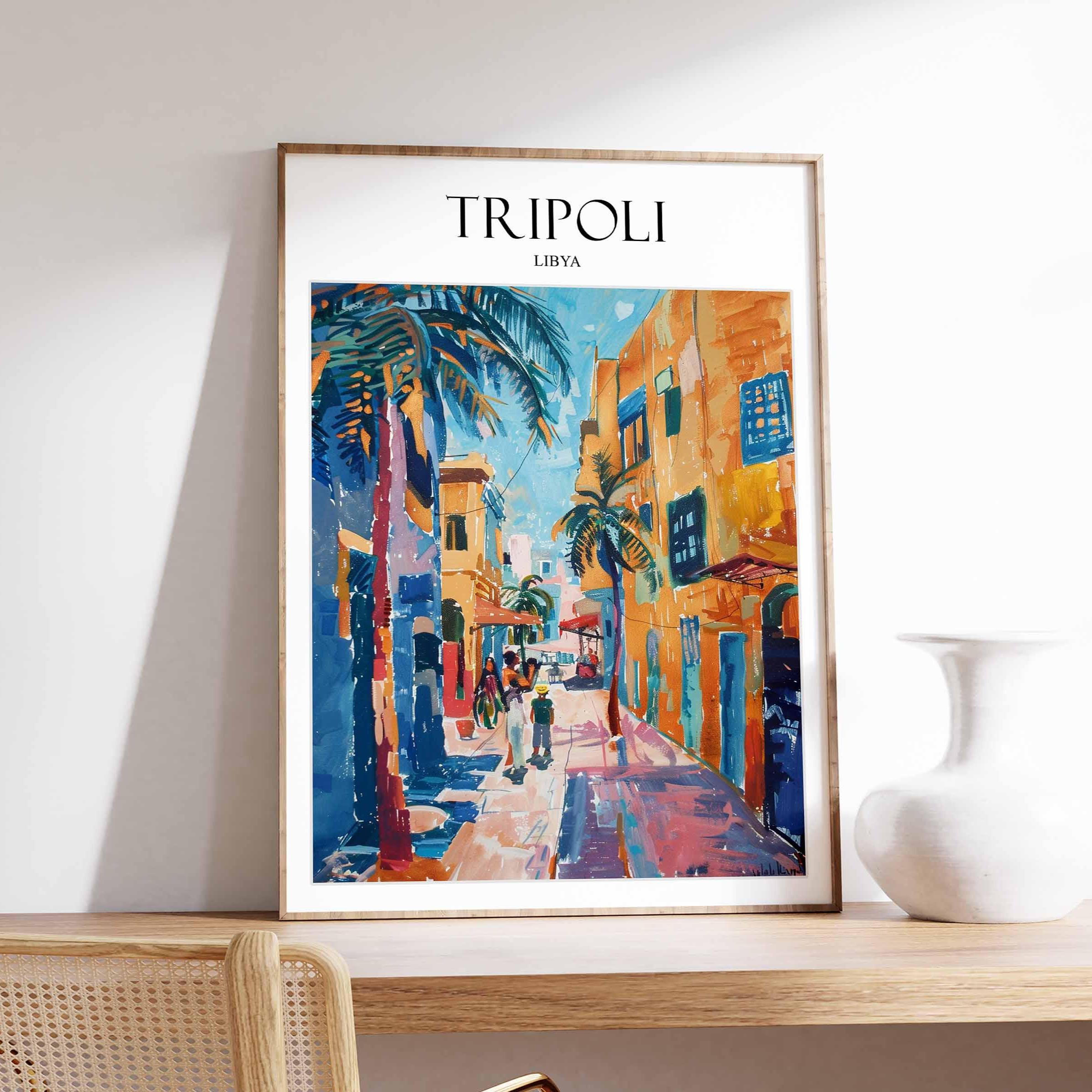 Tirage Argentique Vintage Libye Tripoli Marchand D'eau Vers 1895 - Format 7x8 Cm