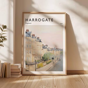 Harrogate Poster, England Travel Print, Yorkshire Print, England Wall Art, Spa Town Decor, UK Print, North England Print, UK Travel Art