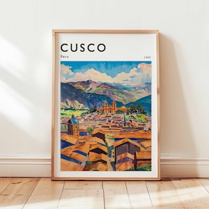 Cusco Poster, Peru Travel Print, Andes Wall Art, Incan Decor, South America Travel Gift, City Print, Cusco Print, Peru Travel Art
