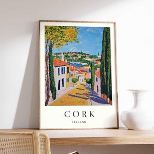 Cork Poster, Ireland Poster, Cork City Print, Cork Ireland Wall Art, Cork Map Poster, Travel Poster Cork, Ireland Prints