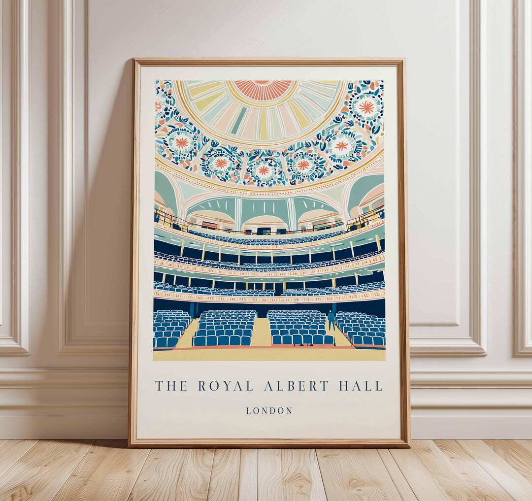 Royal Albert Hall Travel Poster: London Landmark Art Print - Etsy