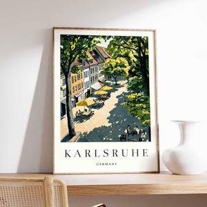 Karlsruhe Poster, Germany Travel Print, German Decor, Europe Travel Poster, European Wall Art, Karlsruhe Gift, Karlsruhe Travel Poster