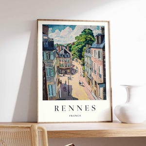 Rennes Poster, Rennes Travel Print, French Travel Poster, French Gift, European City Print, Rennes Art, Rennes Gift, France Travel Poster