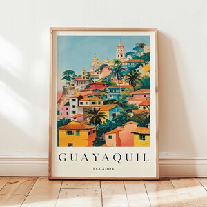 Guayaquil Poster, Ecuador Travel Print, South America Wall Art, Coastal City Decor, Guayaquil Travel Gift, Latin Print, Ecuador Travel Art