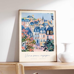 Pôster de Rennes, Impressão de viagem à França, Impressão de arte de distrito histórico, Decoração da cidade da França, Arte de vista da arquitetura da Bretanha, Presente de viagem à França